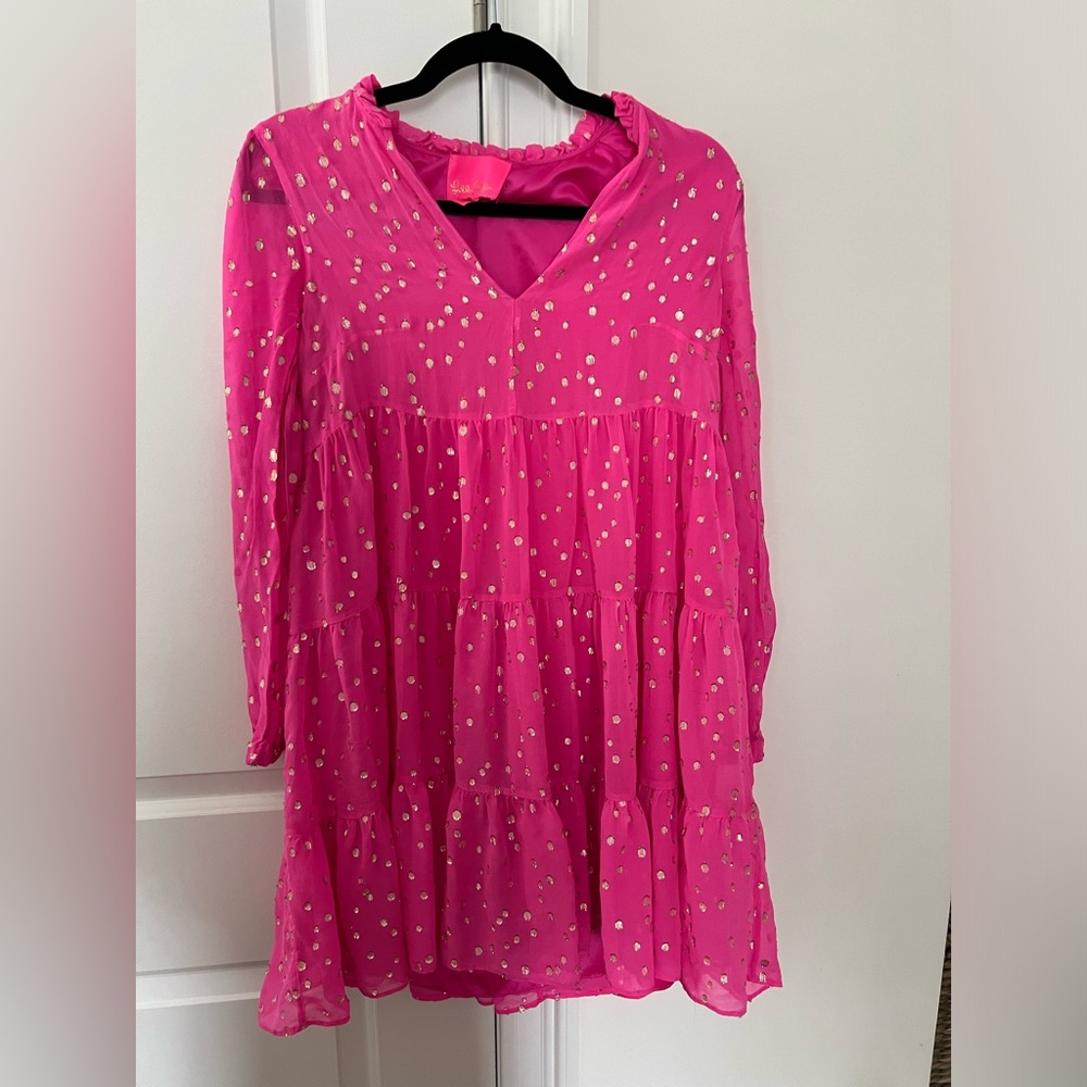 Lilly Pulitzer Sarita Long Sleeve Silk Dress